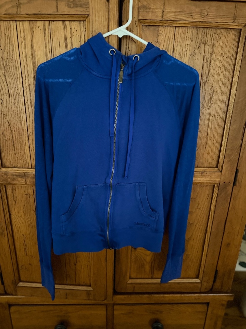 Marmot full-zip royal blue hoodie L